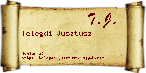 Telegdi Jusztusz névjegykártya